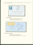 Sélection de 129 lettres classiques sur l'évolution de la poste dans le département de la Nièvre entre 1849 et 1876 joliment présentée sur feuilles d'exposition. Bonne qualité. On note un n°21 OBL "OR" sur lettre d'Anlez