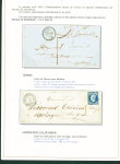 Sélection de 129 lettres classiques sur l'évolution de la poste dans le département de la Nièvre entre 1849 et 1876 joliment présentée sur feuilles d'exposition. Bonne qualité. On note un n°21 OBL "OR" sur lettre d'Anlez