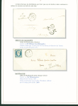 Sélection de 129 lettres classiques sur l'évolution de la poste dans le département de la Nièvre entre 1849 et 1876 joliment présentée sur feuilles d'exposition. Bonne qualité. On note un n°21 OBL "OR" sur lettre d'Anlez