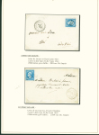 Sélection de 129 lettres classiques sur l'évolution de la poste dans le département de la Nièvre entre 1849 et 1876 joliment présentée sur feuilles d'exposition. Bonne qualité. On note un n°21 OBL "OR" sur lettre d'Anlez