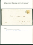 Sélection de 129 lettres classiques sur l'évolution de la poste dans le département de la Nièvre entre 1849 et 1876 joliment présentée sur feuilles d'exposition. Bonne qualité. On note un n°21 OBL "OR" sur lettre d'Anlez
