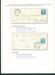 Sélection de 129 lettres classiques sur l'évolution de la poste dans le département de la Nièvre entre 1849 et 1876 joliment présentée sur feuilles d'exposition. Bonne qualité. On note un n°21 OBL "OR" sur lettre d'Anlez