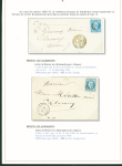 Sélection de 129 lettres classiques sur l'évolution de la poste dans le département de la Nièvre entre 1849 et 1876 joliment présentée sur feuilles d'exposition. Bonne qualité. On note un n°21 OBL "OR" sur lettre d'Anlez