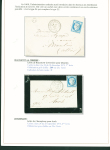 Sélection de 129 lettres classiques sur l'évolution de la poste dans le département de la Nièvre entre 1849 et 1876 joliment présentée sur feuilles d'exposition. Bonne qualité. On note un n°21 OBL "OR" sur lettre d'Anlez