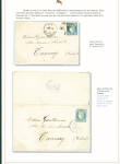 Sélection de 129 lettres classiques sur l'évolution de la poste dans le département de la Nièvre entre 1849 et 1876 joliment présentée sur feuilles d'exposition. Bonne qualité. On note un n°21 OBL "OR" sur lettre d'Anlez