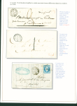 Sélection de 129 lettres classiques sur l'évolution de la poste dans le département de la Nièvre entre 1849 et 1876 joliment présentée sur feuilles d'exposition. Bonne qualité. On note un n°21 OBL "OR" sur lettre d'Anlez