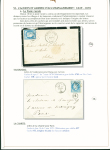 Sélection de 129 lettres classiques sur l'évolution de la poste dans le département de la Nièvre entre 1849 et 1876 joliment présentée sur feuilles d'exposition. Bonne qualité. On note un n°21 OBL "OR" sur lettre d'Anlez