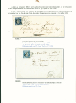 Sélection de 129 lettres classiques sur l'évolution de la poste dans le département de la Nièvre entre 1849 et 1876 joliment présentée sur feuilles d'exposition. Bonne qualité. On note un n°21 OBL "OR" sur lettre d'Anlez