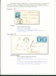 Sélection de 129 lettres classiques sur l'évolution de la poste dans le département de la Nièvre entre 1849 et 1876 joliment présentée sur feuilles d'exposition. Bonne qualité. On note un n°21 OBL "OR" sur lettre d'Anlez