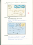 Sélection de 129 lettres classiques sur l'évolution de la poste dans le département de la Nièvre entre 1849 et 1876 joliment présentée sur feuilles d'exposition. Bonne qualité. On note un n°21 OBL "OR" sur lettre d'Anlez