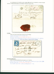 Sélection de 129 lettres classiques sur l'évolution de la poste dans le département de la Nièvre entre 1849 et 1876 joliment présentée sur feuilles d'exposition. Bonne qualité. On note un n°21 OBL "OR" sur lettre d'Anlez