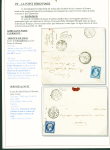 Sélection de 129 lettres classiques sur l'évolution de la poste dans le département de la Nièvre entre 1849 et 1876 joliment présentée sur feuilles d'exposition. Bonne qualité. On note un n°21 OBL "OR" sur lettre d'Anlez