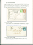 Sélection de 129 lettres classiques sur l'évolution de la poste dans le département de la Nièvre entre 1849 et 1876 joliment présentée sur feuilles d'exposition. Bonne qualité. On note un n°21 OBL "OR" sur lettre d'Anlez