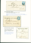 Sélection de 129 lettres classiques sur l'évolution de la poste dans le département de la Nièvre entre 1849 et 1876 joliment présentée sur feuilles d'exposition. Bonne qualité. On note un n°21 OBL "OR" sur lettre d'Anlez