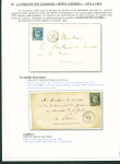 Sélection de 129 lettres classiques sur l'évolution de la poste dans le département de la Nièvre entre 1849 et 1876 joliment présentée sur feuilles d'exposition. Bonne qualité. On note un n°21 OBL "OR" sur lettre d'Anlez