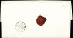 N°3 OBL grille + T14 "St Junien (81)" (1850) sur lettre, ind 18. TB