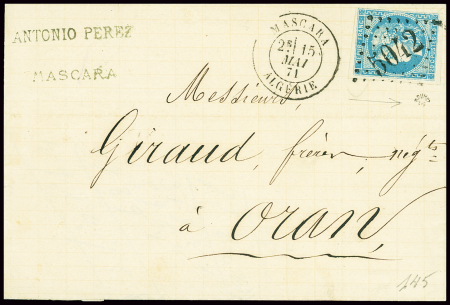 N°46B OBL GC 5042 + CAD "Mascara Algérie" (15 mai 71)