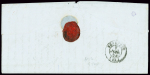 Lettre du Sénégal pour Bordeaux avec CAD d'entrée rouge "Colonies fra Lorient" (5 juil 54) + taxe double-trait 35 rouge (Salles n°102), ind 20. TB