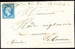 N°22 OBL GC 2602 (Nantes) + mention manuscrite "Boite de Lorient" sur lettre pour Libourne, ind 21. Rare et TB