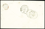 N°22 OBL GC 2602 (Nantes) + mention manuscrite "Boite de Lorient" sur lettre pour Libourne, ind 21. Rare et TB