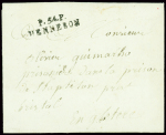 Lettre avec MP "P 54 P Hennebon" adressée à un prisonnier français en Grande-Bretagne près de Bristol. TB