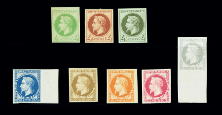 ESSAIS : petit groupe de 8 essais diff. dont 30c bleu