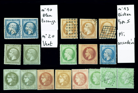 1852-1871, Petite sélection de timbres intéressants