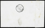 N°4 OBL grille + T15 Gemozac (1851) sur lettre, ind 16. TB