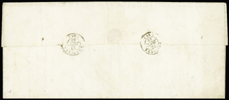 N°3 OBL grille + T15 Montguyon (21 janv 49) sur une grande lettre, ind 18. TB