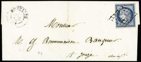N°4 OBL grille + T15 Montlieu (1850), ind 16. TB