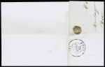 N°4 OBL grille + T15 "Mortagne-s-Gironde" (1851) sur lettre, ind 17. TB