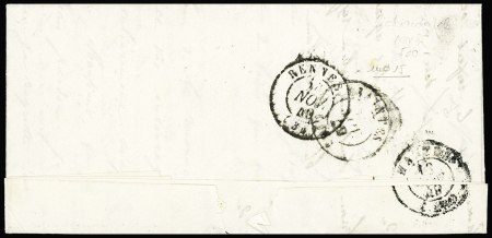 N°3 OBL grille T15 Pons (1849) sur lettre ind 15. TB