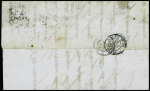 N°3 OBL grille + T13 La Rochelle (17 janv 49) sur lettre, ind 18. TB