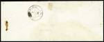 N°4 OBL grille + cursive "16 St Fort" + T15 St Genis de Saintonge (1850) sur lettre, ind 21. TB