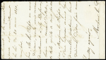 N°3 OBL grille + cursive "16 Taillebourg" + T14 St Savinien (1850) sur  lettre, ind 25. TB