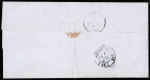N°14 OBL PC 3847 + T22 Aigrefeuille d'Aunis (1860) sur lettre, ind 13. TB