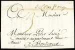 Marque manuscrite "De Cozes Stonge" (1749) (L n°1), ind 20. TB