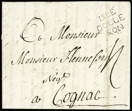 Marque au tampon circulaire "Isle Dolleron" (1770 - L n°1a - 1770), ind 16. TB
