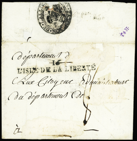 MP (nom révolutionnaire de l'Ile d'Oléron) "16 L'Isle de la Liberté" (1794), ind 24. RR et TB