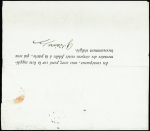 Lettre du ministère de la marine à Paris pour Nieul réexpédiée à La Rochelle avec au verso MP "16 Marennes" + marque manuscrite "Déboursé de Marennes du 26 brumaire an 10" (ind 18). TB