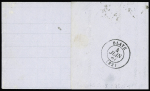 N°22 OBL GC 2364 + T15 "Mirambeau boite mobile" (1867) sur lettre, ind 22. TB