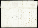Lettre pour Luçon avec marque manuscrite "Montendre" (1783 - L n°2), ind 20. TB