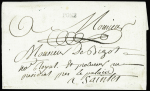 Lettre avec MP "Pons" + paraphe de port-payé (1781), ind 29. RR et TB
