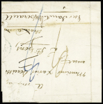 Lettre pour saint Pons (Charente Inférieure) avec au verso MP "Deb 16 Pons" (1831), ind 19. Jolie pièce