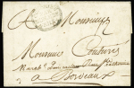 Lettre du Cap pour Bordeaux avec marque ovale "Colonies par l'Isle de Rhé" (1764 - L n°7), ind 24. TB
