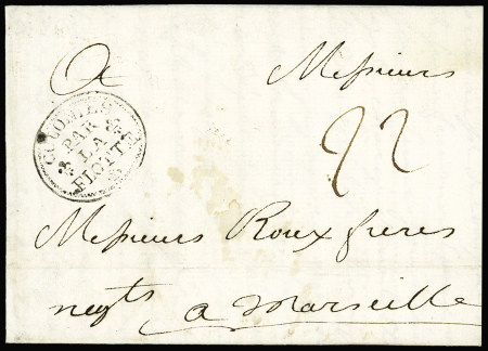 Lettre de Saint-Pierre-de-la-Martinique pour Marseille