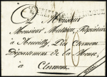 Lettre de Saint Pierre de la Martinique pour Clermont (Meuse) avec MP "Martinique" + "Colonies par Rochefort", (1818), ind 18. TB