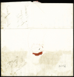 Lettre de la Martinique pour Brest (1820) avec entailles de purification, ind 16. TB