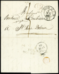 Lettre avec T12 Bordeaux (1831) pour Ste Marie d'Oléron avec au verso MP "Deb 16 Rochefort". B/TB