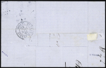 N°22 OBL GC 3265 + T15 "Saintes boite mobile" (1865) sur lettre, ind 22. TB